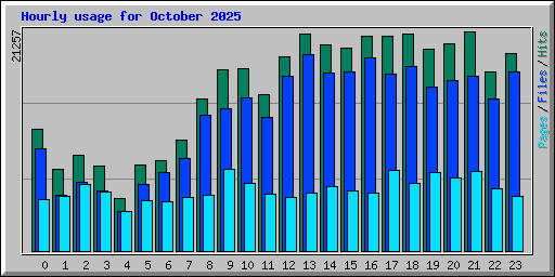 Hourly usage for October 2025